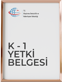 Çetinkaya Nakliyat K-1 yetki belgesi